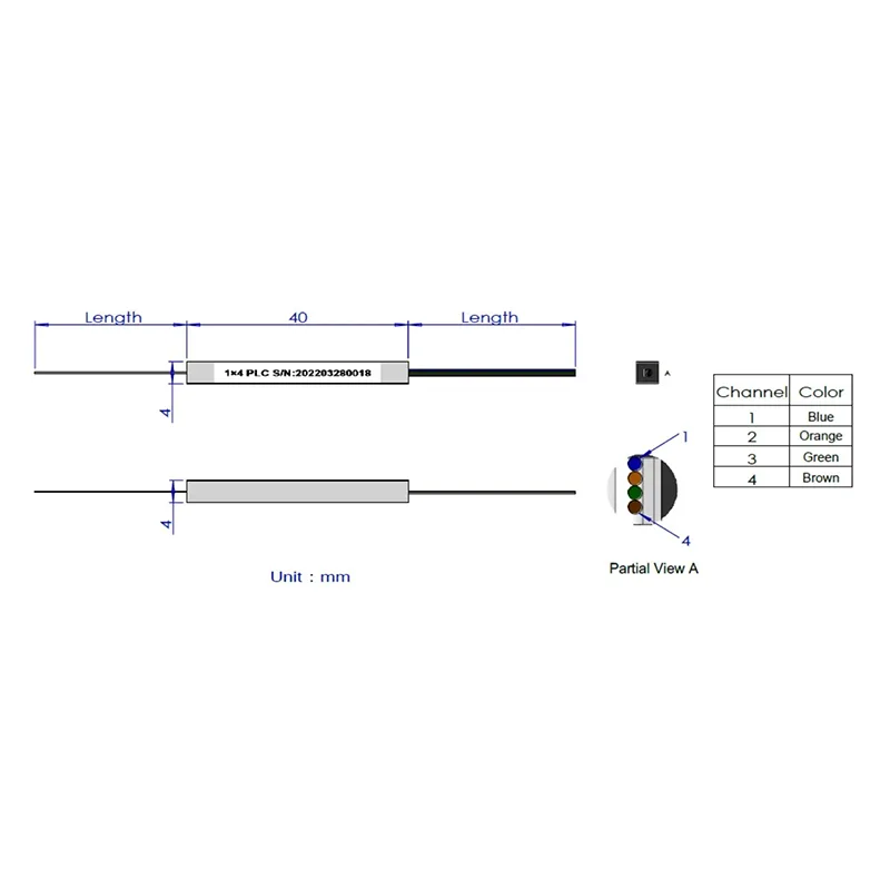 1*4 1*8 PLC Splitter (тып аголенага валакна)